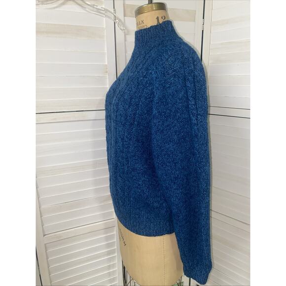 Vintage 90s Partners Mervyns Women’s Blue Long Sleeve Acrylic Sweater Large - Picture 5 of 8